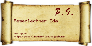 Pesenlechner Ida névjegykártya